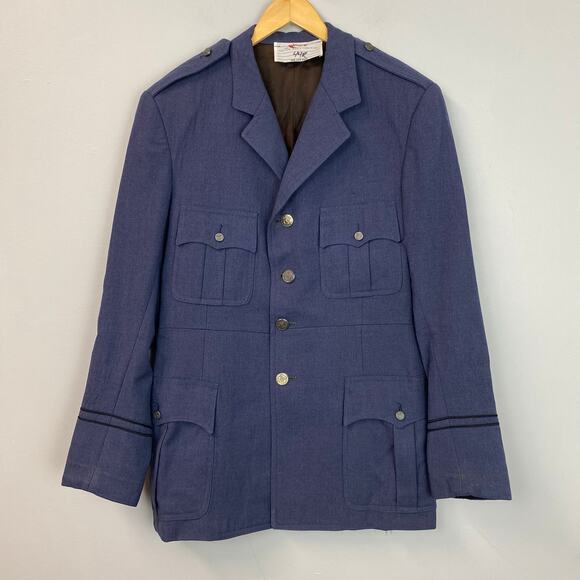 Vintage 1950s Broadway Theater Costume US Air Force USAF Blue Uniform Jacket 44R - Picture 9 of 11